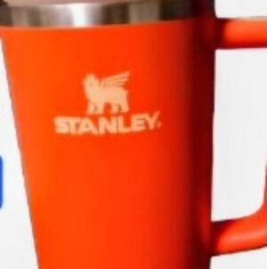 Stanley 40oz Vibrant Orange Mug w/Straw